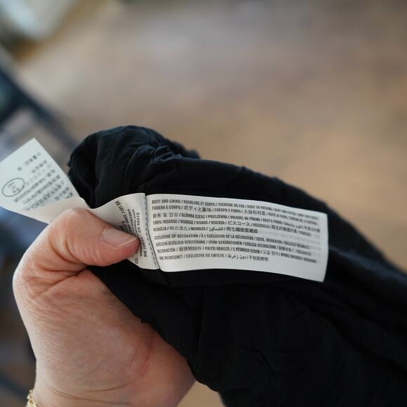 Abercrombie & Fitch Dress Womens S Black Floral Sweetheart Neck Smocked Tie Back - Picture 4 of 8